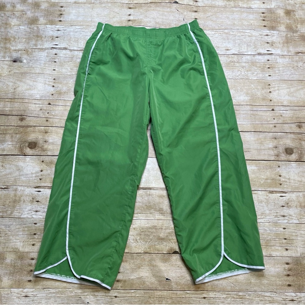 Athleta Kelly Green Wide Leg Crop Pants Retro Streetwear Y2K